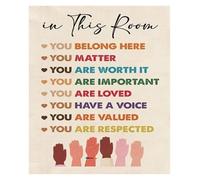 SMGLRUEAT Classroom Diversity Wall-Art - Inspirational Inclusion & Equality Poster for School, Counselor Office & Educational Decor(Unframed,12x18inch(30x45cm))