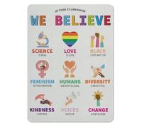 SMGLRUEAT Classroom Equality Quote Metal Tin Sign Diversity Acceptance Wall-Art Teacher School Study Room 8 X 12 inch