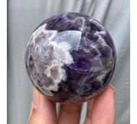 SMGLRUEAT Crystals Sphere Amethyst Crystal Ball Decor with Stand,Round Stones Pocket Polished for and Divination,15cm/5.9in
