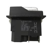 SMGLRUEAT Emergency Stop Switch KJD16/120V 4Pins Waterproof Electromagnetic Self-Reset Pushbutton Push Button Switch for Machine Tools