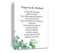 SMGLRUEAT Framed Prayer to St. Michael, Catholic Wall Art Print, Religious Gift for Home Decor in Living Room, Bedroom, or Entryway(Framed,12x18inch(30x45cm))