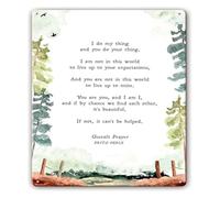 SMGLRUEAT Fritz Perls Quote Metal Sign Gestalt Prayer for Living Room 12x8 Inch