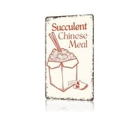 SMGLRUEAT Funny Succulent Chinese Meal Democracy Manifest Metal Wall-Art Vintage Tin Sign Pop Culture Viral Video Gift For Dorm Lounge Bedroom Decor 8 X 12 inch