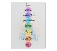SMGLRUEAT I Am Divine Connected Affirmation Metal Sign Yoga Aesthetic Tin Plaque For Room Studio Wall Decor 8 X 12 inch
