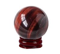 SMGLRUEAT Jasper Quartz Sphere Ball Red Tiger Eye Crystal Ball Gemstone Stone Home Decor Ornaments Sculpture Gift for Friends Family,3cm/1.18 inch