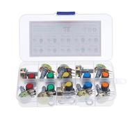 SMGLRUEAT Kit de potenciómetro único WH148 10 Piezas, Caja B1K/B2K/5K/10K/20K/50K/100K/500K/1M con perillas, Juego, Tuercas Eje