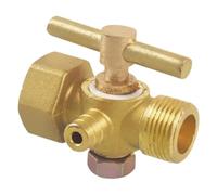 SMGLRUEAT M20 Metric Female To Male x 10mm Hose Barb Brass tee 3 Ways Tap Valve with Handle