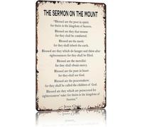SMGLRUEAT Matthew Chapter 5 The Sermon On The Vintage Aluminum Sign Christian Home Decor 8 X 12 in