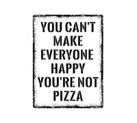 SMGLRUEAT Pizza Food Lover Gift Vintage Tin Sign Funny Metal Wall Decor for Office Break Room Man Cave 8 X 12 inch