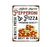 SMGLRUEAT Pizza Party Metal Tin Sign Vintage Funny Wall Decor for Man Cave Basement Sports Bar Kitchen 8 X 12 inch