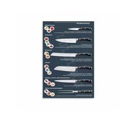 SMGLRUEAT The Chef’s Knife Guide Poster - Types of Professional Cooking Blades, Industrial Style Canvas Art for Garage or Workshop(Unframed,16x24inch(40x60cm))