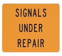 SMGLRUEAT Traffic Signal Metal Sign Under Repair Commercial Grade 8x12 Inch
