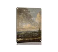 SMGLRUEAT Vintage Nicene Creed Ancient Christian Confession Metal Sign Distressed Tin Plate Wall Hanging for Home Altar Study Den Worship Corner Doctrine Display 8 X 12 inch