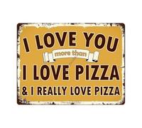 SMGLRUEAT Za Life Vintage Tin Sign Metal Wall-Art Retro Pizza Decor for Man Cave Basement Snack Bar Kitchen 8 X 12 inch