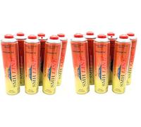 SMH LINE® 12 cartuchos de gas universales de 600 ml para hornillo de gas de camping, quemador de malas hierbas, propano butano de 7/16 pulgadas, rosca europea EN417, cartucho de rosca, válvula de