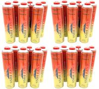 SMH LINE 24 cartuchos de gas universales de 600 ml para hornillo de gas de camping, quemador de malas hierbas, mezcla de propano butano de 7/16 pulgadas, rosca europea EN417, cartucho de rosca