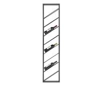 SMH LINE® Botellero de pared de metal negro 100 x 30 x 10 cm 8 botellas diseño estantería pared para la cocina Botellero colgante estrecho montaje en pared botella de vino