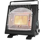 SMH LINE® Calefactor de gas portátil 2 en 1, para camping, Estufa, caravana, 1,7 kW, quemador cartucho de gas butano, calentador de cerámica