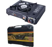 SMH LINE® Hornillo de gas para camping, juego de 227 g, maletín de gas, barbacoa de mesa para exteriores, 1 llama, sin cartucho de gas