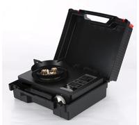 SMH LINE® Juego de hornillos de camping de lujo de 3,5 kW, sin cartuchos de gas, 227 g, gas butano, robusto, maletín, estufa, barbacoa de mesa para exteriores, 3 fuegos