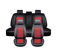 SMHIENNGJF Funda Asiento Coche para Hyundai Kona Hybrid SX2 2024 2025, 5 Plazas Cuero Delanteros Traseros Impermeable Cómodo Juegos Cubreasientos Protector Accesorios(Red)