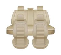 SMHIENNGJF Funda Asiento Coche para Toyota Land Cruiser Prado 90 120 150 155, 5 Plazas Cuero Delanteros Traseros Impermeable Cómodo Juegos Cubreasientos Protector Accesorios(Beige)