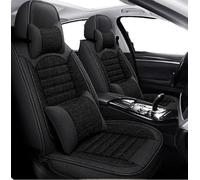 SMHIENNGJF Fundas De Asiento De Coche para Dodge Ram 4. Generation 2011-2018, 5 Plazas Lino Delanteros Delanteros Y Traseros Transpirable Cómodo Protector Seat Interior Accesorios(Black)