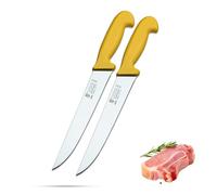 SMI 2 Piezas Cuchillo Carnicero Solingen 8 Pulgadas Cuchillos Cocina Cuchillo Chef Cuchillo Carne Acero Alemán 1.1416 Made in Germany