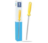 SMI 22.5 cm Chaira Afilar Cuchillos Solingen Afilador De Cuchillo Afilador De Acero Afilador Manual 9 pulgadas - Acero alemán al vanadio - Made in Germany