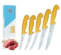 SMI 5 Piezas Cuchillo Carnicero Solingen Cuchillos Cocina Cuchillo Deshuesador Cuchillo Chef Cuchillo Carne Acero Inoxidable - Made in Germany