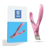 SMI Cortaúñas para uñas acrílicas rosa - False Nail Clipper - Tip Cutter - Cortaúñas de gel para uñas de gel - Cortaúñas Postizas de Acero Inoxidable - Cortaúñas Cápsulas Profesional