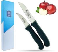 SMI Solingen - 2 Piezas Cuchillo Pelador Cuchillos Mondador Cuchillos Cocina Para Verduras y Frutas - Fabricado en Alemania