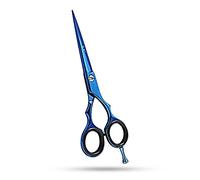 SMI Tijeras Peluqueria 5,5 Pulgadas Azul Tijeras Pelo Tijeras Cortar Pelo Acero Inoxidable para Niños, Hombres, Mujeres y Salones - Razor Edge