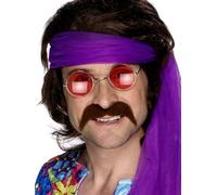 Smiffy'S 1902Br Bigote De Los 70 Autoadhesivo, Marrón, Tamaño Único