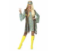 Smiffys 1960s Hippie Chick Flor Niño Adulto Mujer Disfraz Halloween 43127