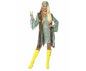 Smiffys 1960s Hippie Chick Flor Niño Adulto Mujer Disfraz Halloween 43127