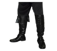 Smiffys 26736 - Fundas para botas piratas unisex para adultos, color negro, talla única, 26736 (EE. UU.)