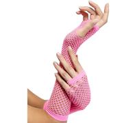 Smiffy'S 34876 Guantes De Redecilla, Rosado, Tamaño Único