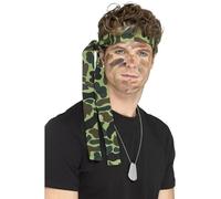 Smiffys 35418 -Diadema camuflaje, verde, talla única