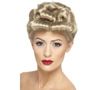 Smiffys 40s Vintage Wig, Blonde