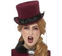 Smiffys 48309 - Sombrero de vampiro victoriano de lujo (talla única)