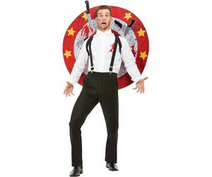 Smiffys 50805L Deluxe Knife Thrower Costume, Men, Red & White