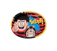 Smiffys 51545-4 platos de fiesta con licencia oficial de Beano, unisex, rojo y negro, talla única