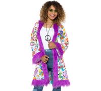 Smiffys 60s Groovy Hippie Coat, Multi-Coloured (Size S-M)