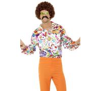Smiffys 60s Groovy Shirt, Multi-Coloured (Size M)