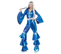Smiffys 70s Dancing Dream Costume, Blue (Size S)