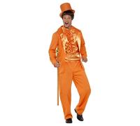 Smiffys 90s Stupid Tuxedo Costume, Orange (Size M)
