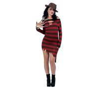 Smiffys A Nightmare On Elm Street - Vestido de punto de Freddy Krueger para adultos, disfraz oficial de Nightmare on Elm Street, disfraz de Halloween de Freddy Krueger