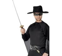 Smiffys Accesorio Disfraz Fantasía Bandido Zorro con Antifaz Negro y Espada 68cm