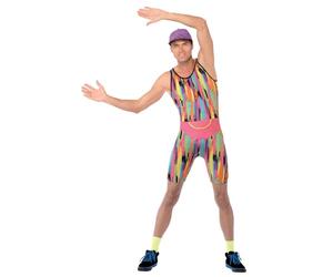 Smiffy's Aerobics Costume Disfraz de instructor de aeróbicos de Smiffys, color azul